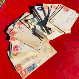 Lot Of Vintage Letters From The Early 1900s With Bonus Christmas Stickers! (Pod)