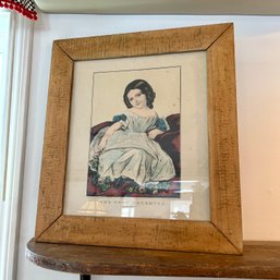 Framed Vintage CURRIER & IVES Print 'the Only Daughter' (Den)