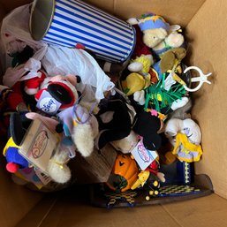 Box Lot: Disney Stuffed Toys And Other Items (mid-basement)