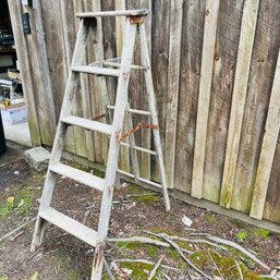 Vintage Wooden Step Ladder 56'