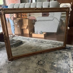 Large Vintage Wood Framed Mirror (LR)