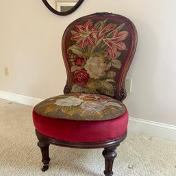 Vintage Floral Upholstered Chair (Master BR) (56990)