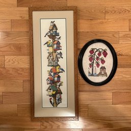 Pair Of Framed Needlepoint Art Pieces (LR)