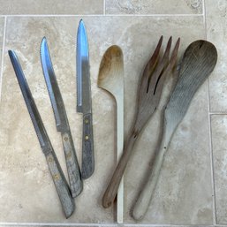 Wooden Serrated Knives & Spoons (FR)