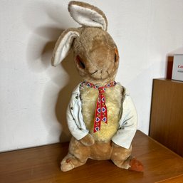 Wow! Over 2' Tall! Vintage Handmade Stuffed Bunny (BSMT)