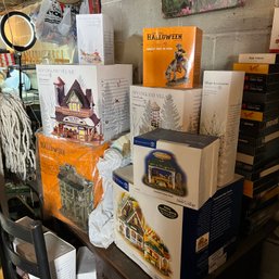 Dept. 56 Halloween And Fall Village Items (Basement - Mid Back)