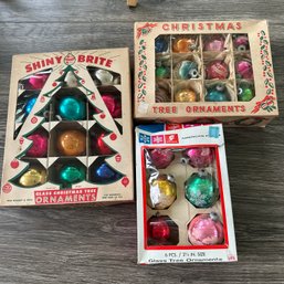 Assorted Vintage Glass Christmas Tree Ornaments (Porch)