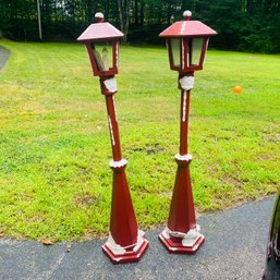 Pair Of 43' Tall Decorative Lanterns (*62362*) - (Garage)