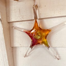 Pretty Glass Hanging Starfish Decoration  (front Door Entry)