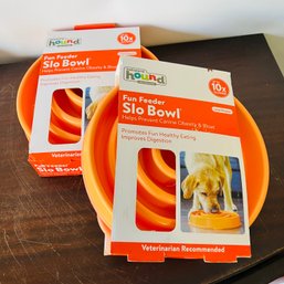 Set Of Two Slo Bowl Pet Dishes - New!