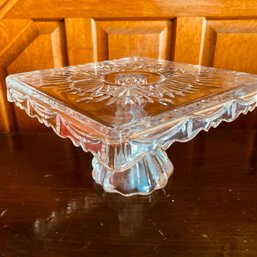 Square Glass Pedestal Dessert Stand  (front Door Entry)