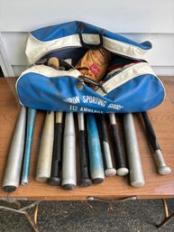 Lot Of Used Baseball Equipment, Balls Bats Gloves And More (Garage)