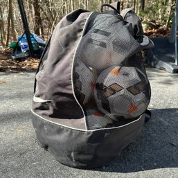 Large Soccer Ball Bag With Nike Soccer Balls & More (MC)