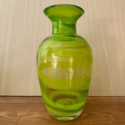 Swirly Green Glass Vase (OA)