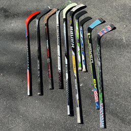 Lot Of 10 Assorted Hockey Sticks (MC)