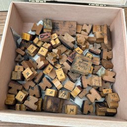 Box Of Assorted Wooden Stamps (OA)