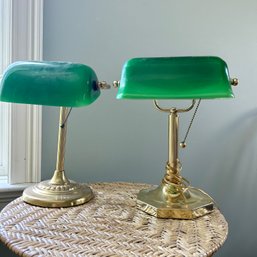 Pair Of Vintage Banker's Lamps (Office)