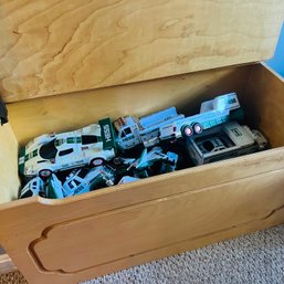 Toy Box With Large Lot Of Hess Trucks, And Others (Basement)