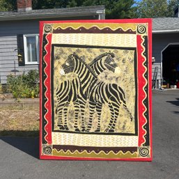 Large Framed Zebra Tapestry, 60' (IS)