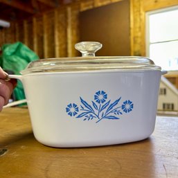 Vintage PYREX Corning Ware Cornflower Blue Lidded Casserole Dish (GarageMB26)