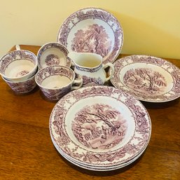 Mixed Lot Of Royal Staffordshire 'rural Scenes' With Some Chips (kitchen)