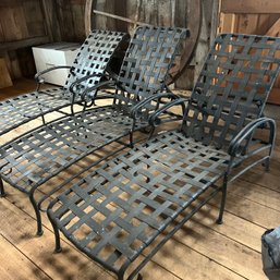 Set Of Three Reclining Lounge Chairs (barn)