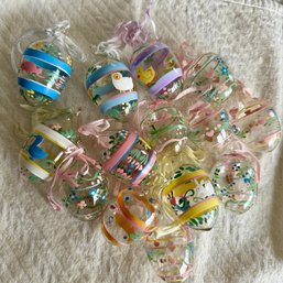 Adorable Vintage Painted Glass Easter Eggs (KH)