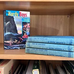 Vintage BOOK LOT: Trio Of TOM SWIFT Originals, Plus THE HARDY BOYS Compilation (Office)