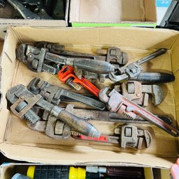 Pipe Wrench Box Lot
