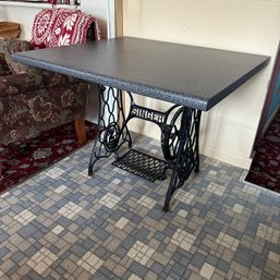 Unique Table With Singer Sewing Machine Base (Kitchen)