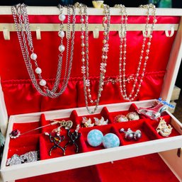 Assorted Vintage Costume Jewelry: Earrings, Long Necklaces, Etc. (KM4)