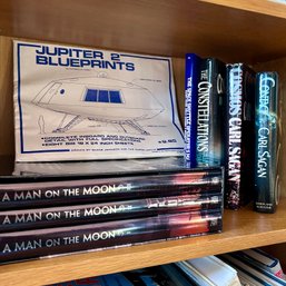 BOOK LOT: SPACE Exploration, CARL SAGAN, 'A Man On The Moon' Time Life Series, Etc
