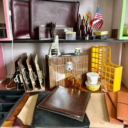 Vintage OFFICE ACCESSORIES, Including Vinyl Bank Bags, Clipboards, Folios & More (b1)