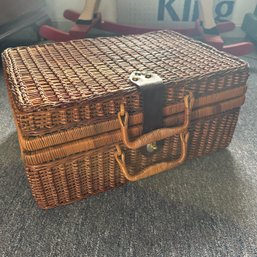 Wicker Case Likely For Picnic Supplies (Attic)