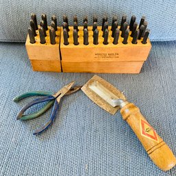 Small Hand Tools And Die Stamps (Mudroom)