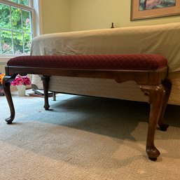 Vintage Red Upholstered Bench *68855* (MB)