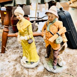 Vintage Ceramic Man & Woman Figurines
