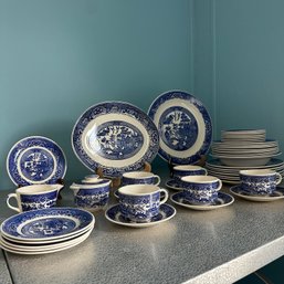 Assorted Vintage Blue Willow Ware China Collection (BR)