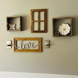 Shadow Boxes And Candle Decor (Dining Room)