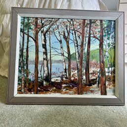 Artist Signed Original Landscape Painting (bed2)