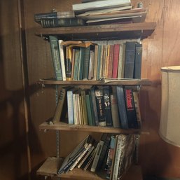 Misc Book Lot: Four Wall Shelves Of Misc Hardcover And Paperback Books (basement)