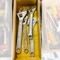 Set Of Four 4 Adjustable Wrenches