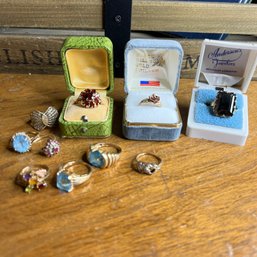 Real Gold And Gemstone Rings (KM10)