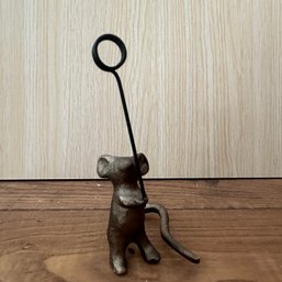 Small Metal Mouse Photo/Note Holder (OA)