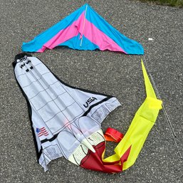 Pair Of Kites By Go Fly A Kite Including USA Space Shuttle Kite