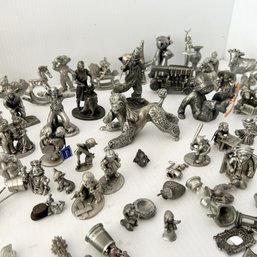 Huge Collection Of Vintage Pewter Figurines, Mostly HUDSON Pewter (BB)