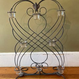 Partylite Votive Candle Holder - Glass & Metal, Over 2' Tall! (SA106)