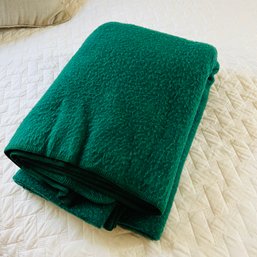 Green Wool Blanket (Bedroom 3)