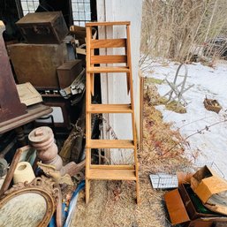 Vintage Wooden A Frame Ladder