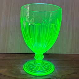 Uranium Glass Goblet (OA)